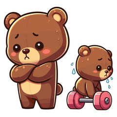 Obraz premium A realstict Bear vector illustration bear icon logo teddy cartoon character