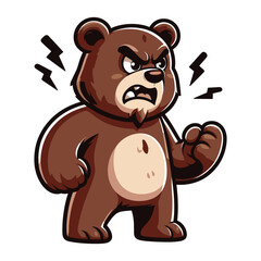 Obraz premium A realstict Bear vector illustration bear icon logo teddy cartoon character