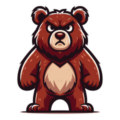 Obraz premium A realstict Bear vector illustration bear icon logo teddy cartoon character