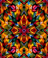 Vibrant Abstract Geometric Pattern: Modern Digital Art