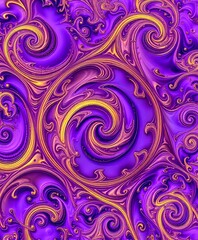 Abstract Purple Swirls Fractal Expressionism Digital Art Wallpaper
