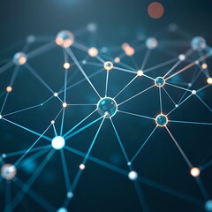 Abstract Technology: Interconnected Nodes in Minimalistic Design