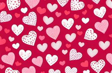 sweet valentine seamless pattern, hearts