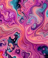 Vibrant Fractal Expressionist Abstract Wallpaper