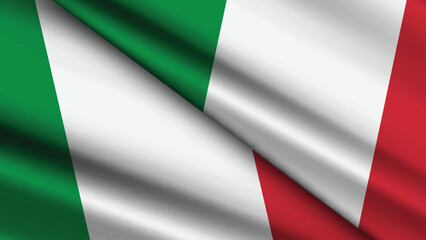 National Background of ITALY Featuring Two Wavy Flags