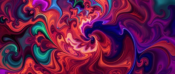 Vibrant Swirling Abstract Artwork