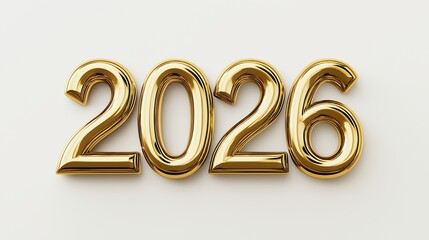text 2026 3d style isolated on background, New Year