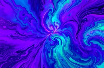 Fototapeta premium Vibrant Abstract Fractal Background with Swirling Cosmic Motion