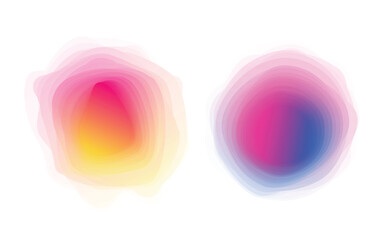 Obraz premium Minimal vibrant gradient blurs abstract shapes. Modern gradient color design template. Fluid dynamic. Futuristic background. Digital modern holographic gradient, blur, mesh, blend.