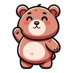 Obraz premium A realstict Bear vector illustration bear icon logo teddy cartoon character