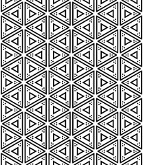 Black and white seamless abstract pattern. Background and backdrop. Grayscale ornamental design.