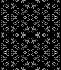 Black and white seamless abstract pattern. Background and backdrop. Grayscale ornamental design.