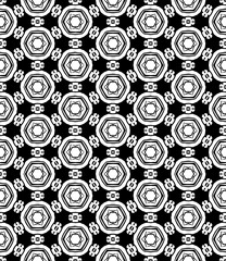 Black and white seamless abstract pattern. Background and backdrop. Grayscale ornamental design.