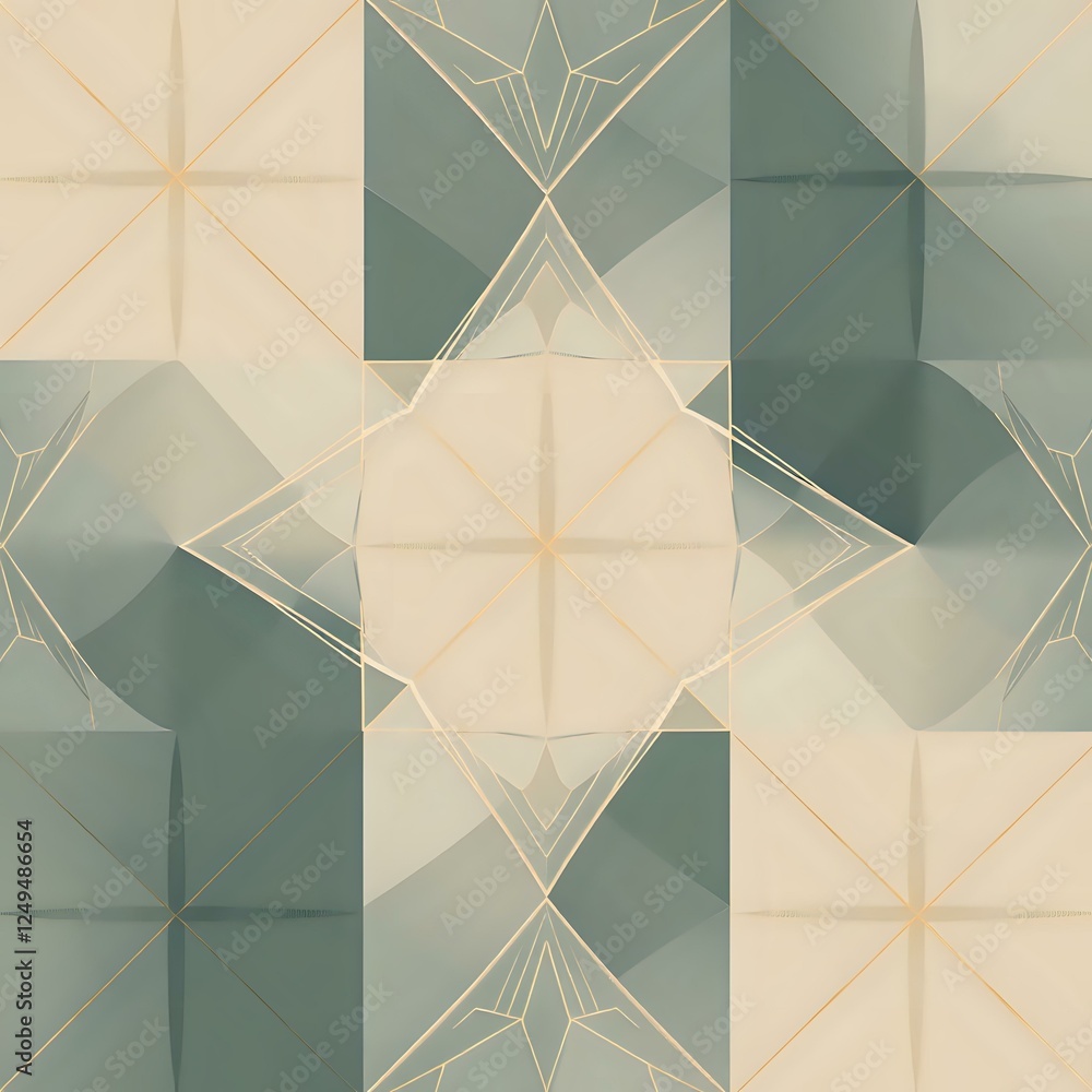 Poster abstract geometric pattern with clean lines - modern minimalistic design