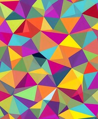 Fototapeta premium Vibrant Geometric Abstract Design with Bold Colors