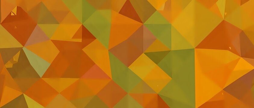 Abstract Geometric Orange & Green Wallpaper Design