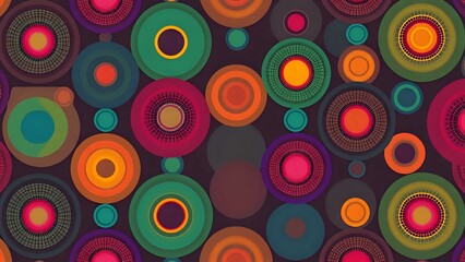 Vibrant Abstract Circles Pattern