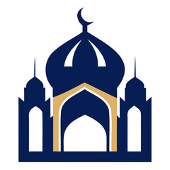 Mosque Logo or Icon vector Illustration isolated on a transparent background