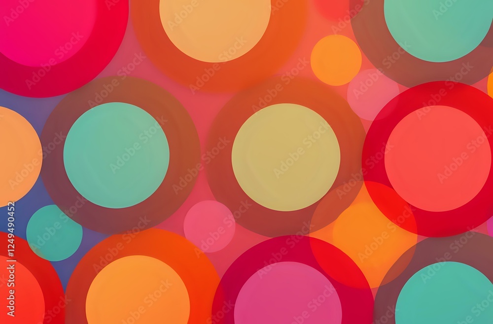 Poster abstract circle pattern with gradient colors