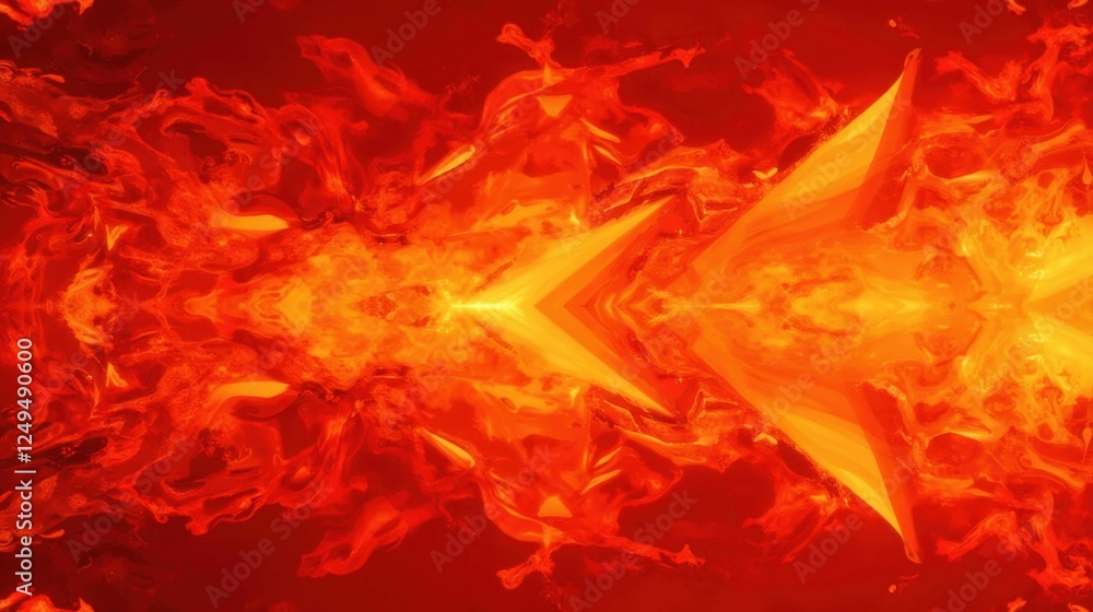 Poster abstract fiery background with flames and glowing heat patterns