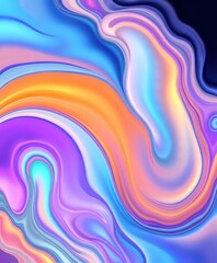 Fototapeta premium Vibrant Swirls of Color in Abstract Design