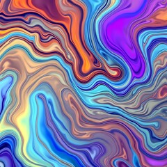 Vibrant Liquid Flow Abstract Art Design