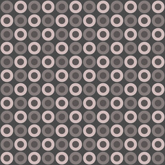 Seamless geometric pattern. Gray geometric background with circles.
