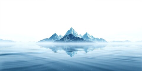 Azure Peaks Ascending from an Enchanting Mist