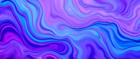 Obraz premium Cosmic Swirls: Abstract Purple and Blue Galaxy Design