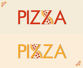 Pizza  Slice - letter Z & Pizza Illustration- Flat Pizza Vector