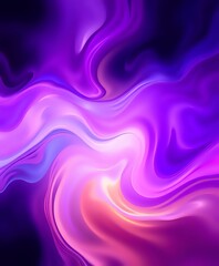 Obraz premium Abstract Purple Blue Swirls: Dynamic Liquid Artwork