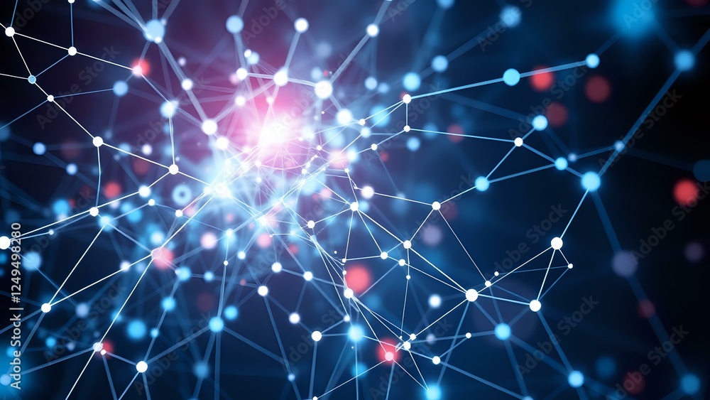 Poster abstract neural web pattern