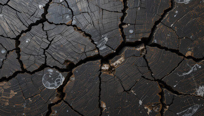 Obraz premium Petrified Wood Grain Texture – High-Resolution Fossilized Wood Background