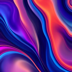 Fototapeta premium Abstract Digital Art: Vibrant Flowing Lines and Curves