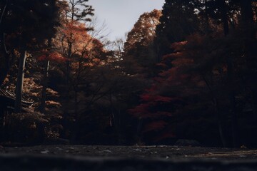 Beautiful autumn scene of Nature and  the green forest.. Colorful morning view of  of nature concept mountain background. Generative AI