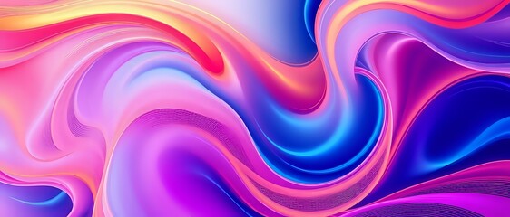 Obraz premium Vibrant Abstract Digital Art with Mesmerizing Swirls