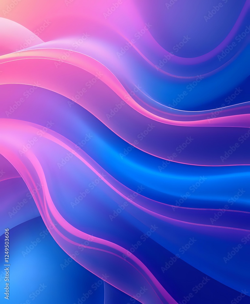 Aufkleber abstract wave design with smooth color transitions