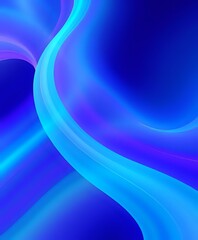 Obraz premium Abstract Fluid Art with Serene Blue & Purple Tones
