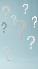 ** Question Marks Cascade: Uncertainty, Queries, & Mystery in Blue - Visualize Doubts, Seek Answers, & Embrace the Unknown!