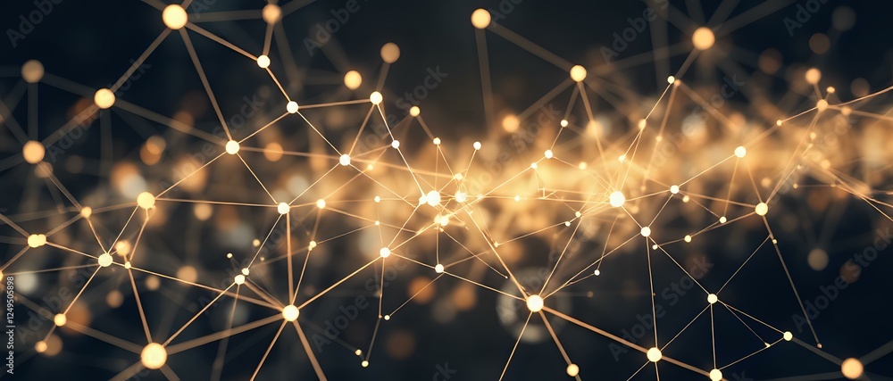 Poster abstract futuristic neural network pattern minimalist design stock photo