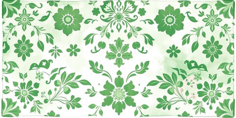 Sage Green Serene Sanctuary: Botanical Watercolor Rug