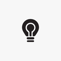 light bulb icon silhouette