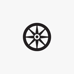 Obraz premium wheel of peace silhouette illustration