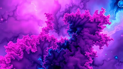 Cosmic Beauty - Abstract Digital Art with Galactic Vibes