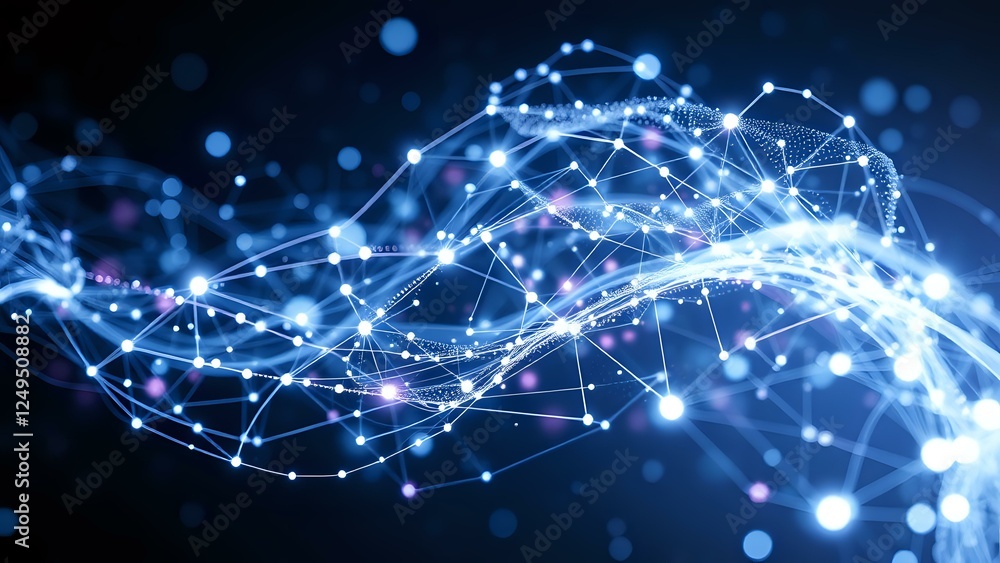 Aufkleber abstract futuristic circuitry design with dynamic energy field