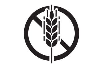 Gluten Free Icon silhouette