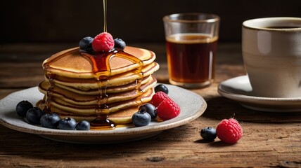 pancakes with berries
