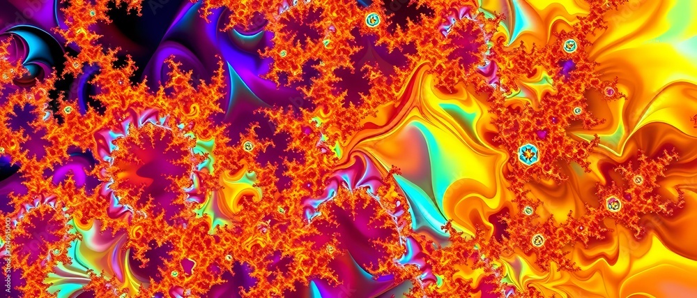 Poster energetic abstract art with dynamic colours