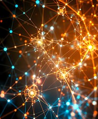 Abstract Futuristic Fractal Networks Background | Intricate Design Patterns in 4:5 Aspect Ratio