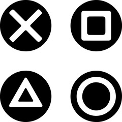 Obraz premium Classic Action Controller Icons